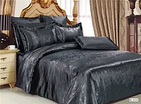 Комплект — BLACK — шелк тесненный