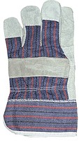 037 Перчатка Ангара комбинированная, Х/Б + Спилок, шлифованный, неокрашенный, цельная ладонь